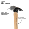 H80920HS Smooth Face Hickory Handle Hammer, 20-Ounce Image 1